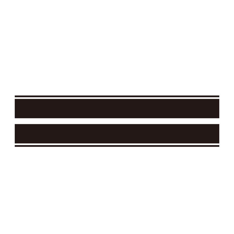 For Ford Mustang Black Rally Racing Stripes Hood Roof Trunk Decal Sticker Wrap