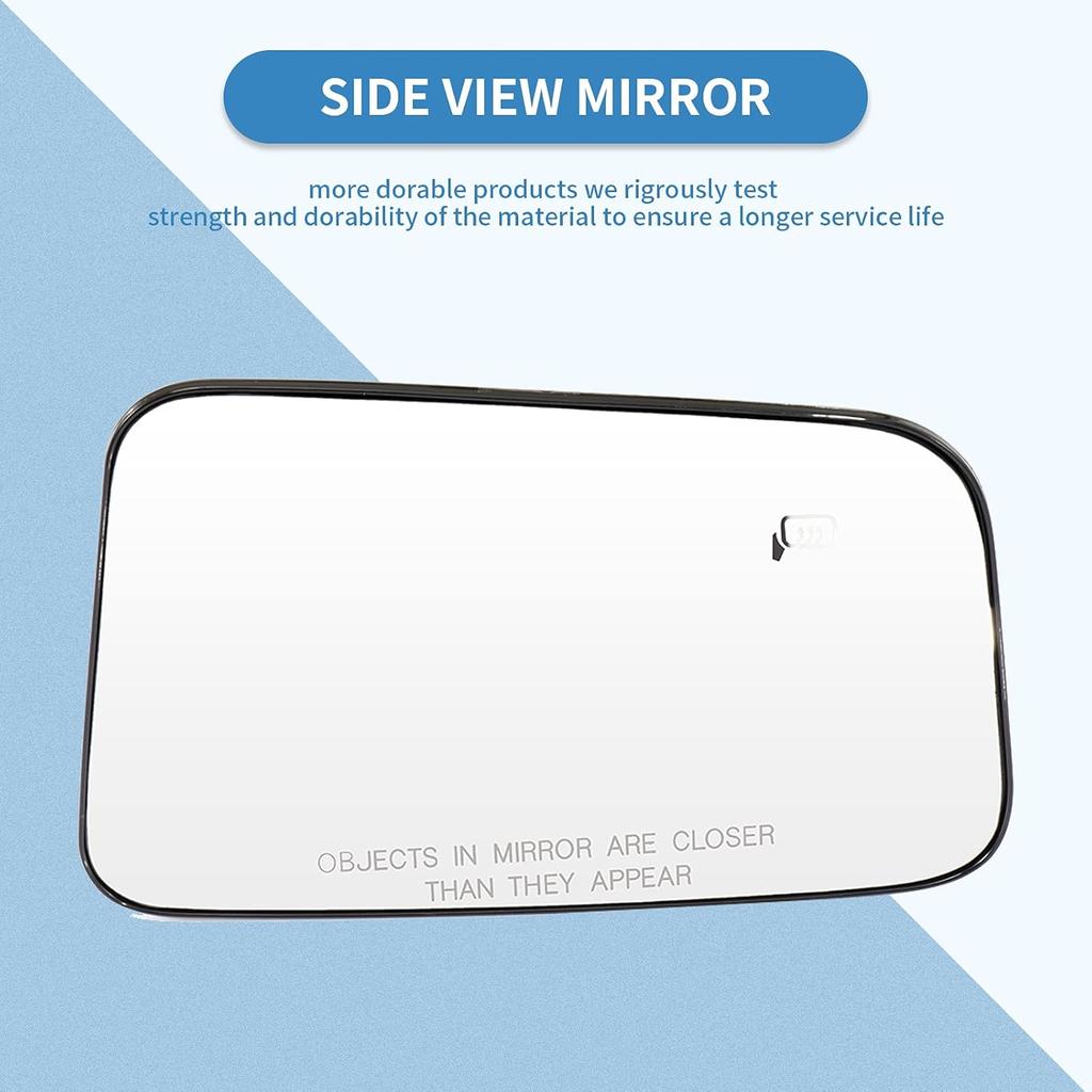 ECCPP Passenger Side Exterior Mirror Glasses, Right Side Rear View Mirror Glass Heated Door Mirror Glass Replacement fit for 2007 2008 2009 2010 2011