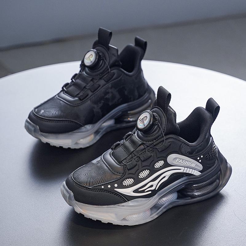 Zapatillas de Correr y Deportivas Impermeables de Cuero para Niños Otoño/Invierno 2025 con Suela Blanda