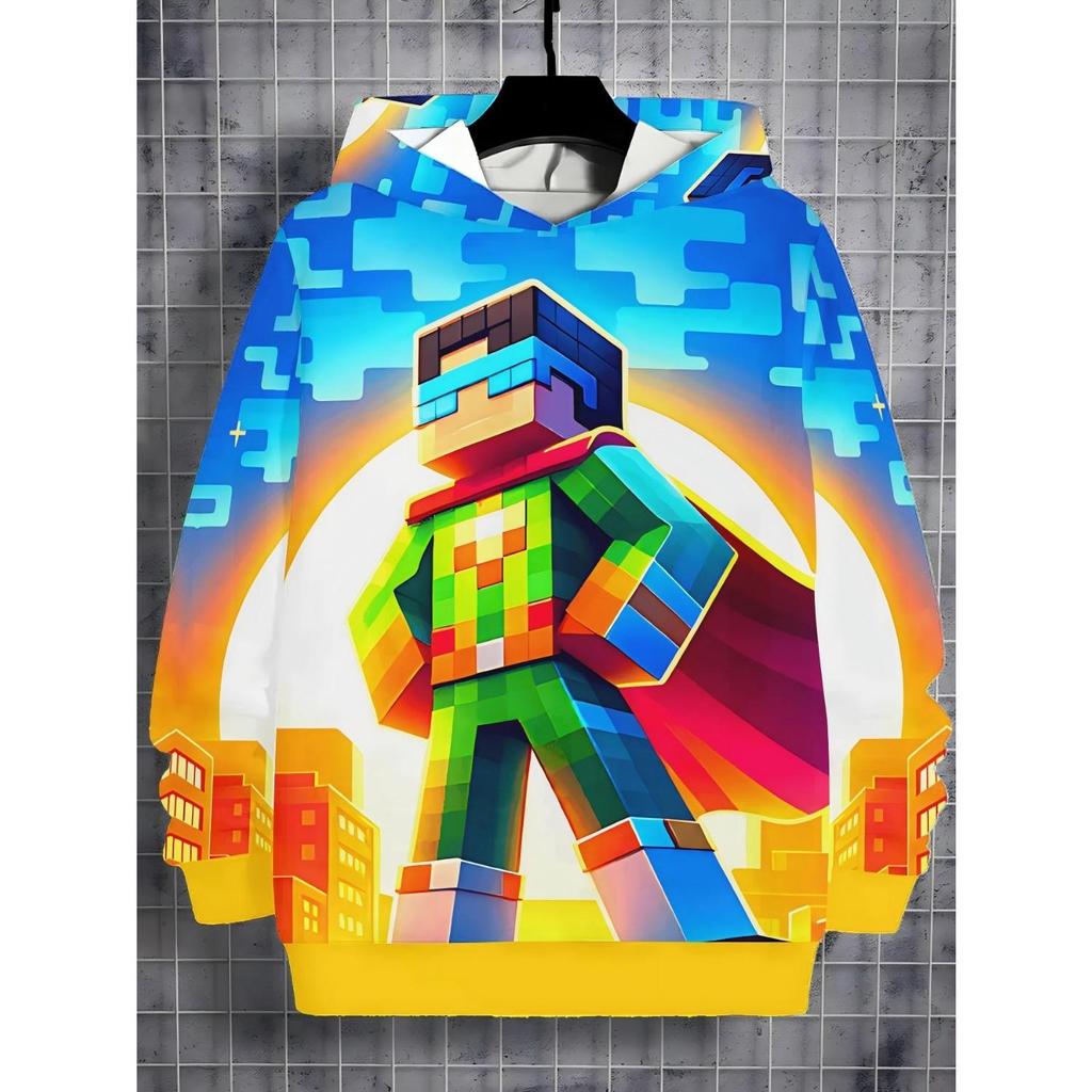 New Anime Hoodie, Cartoon Children's Clothing for Boys and Girls, Long-sleeved Autumn Clothing, Suitable for Children Aged 5-14