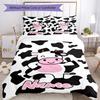 3pcs Custom Name Cow Bedding Set Duvet Cover Closure Includes 1 Duvet Cover & 2 Pillowcases, Soft and Comfortable for All Seasons.