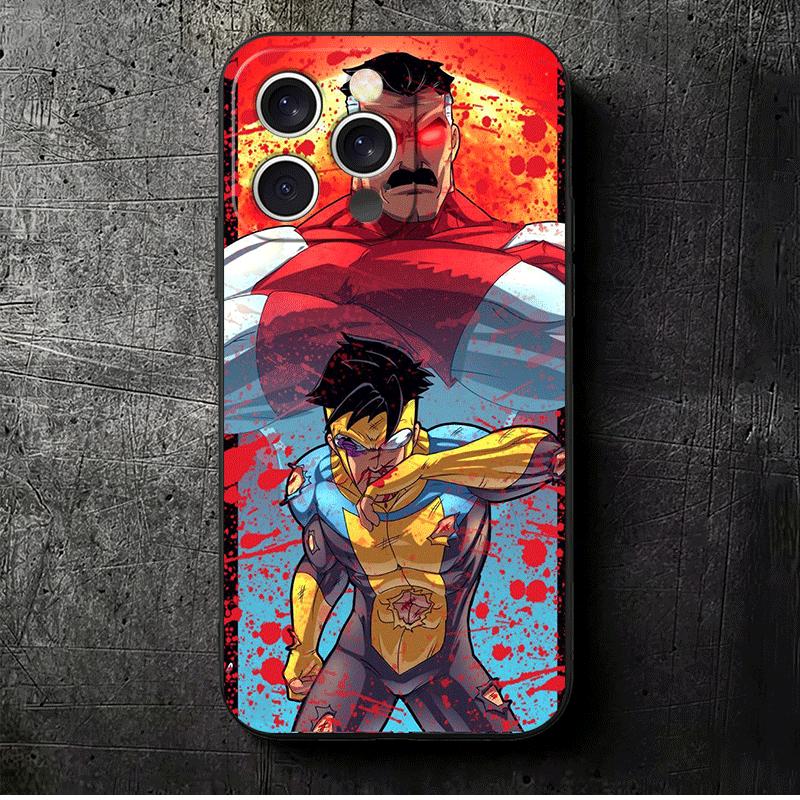 

I-Invincible Anime Soft Phone Case for iPhone 16 16E 17 Air 15 Pro Max 14 Plus 13 Mini 11 12 7 Black Cover Back Shell iPhone 13