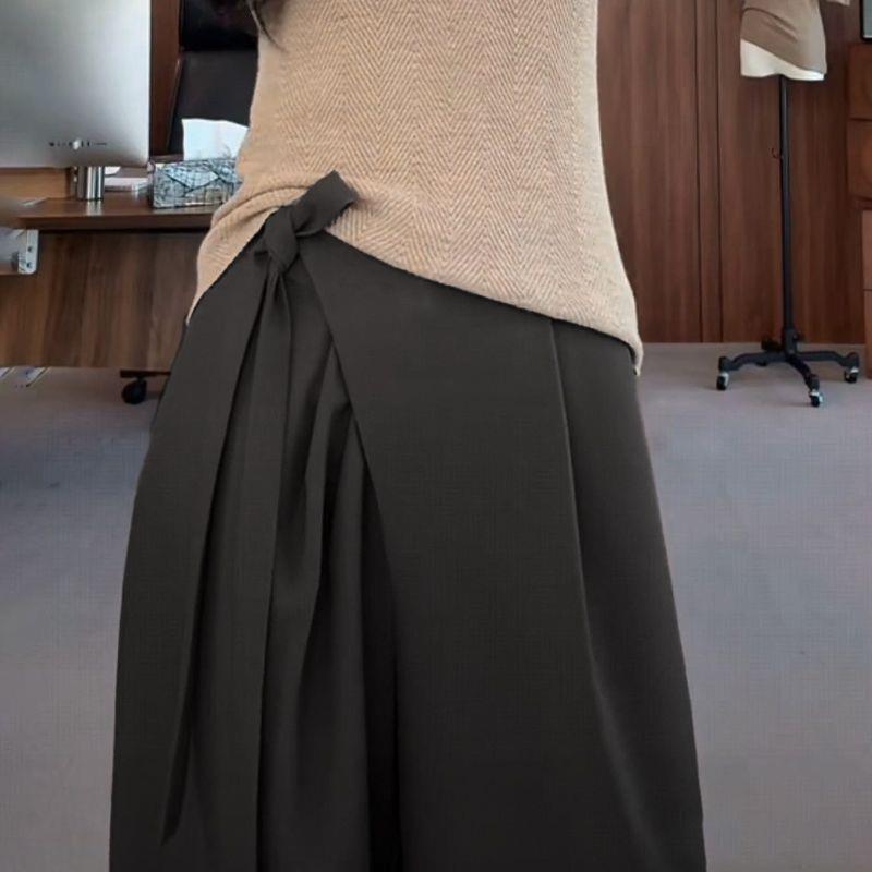 Women's High Waist Wide Leg Lace-Up Casual Pants - Spring Style