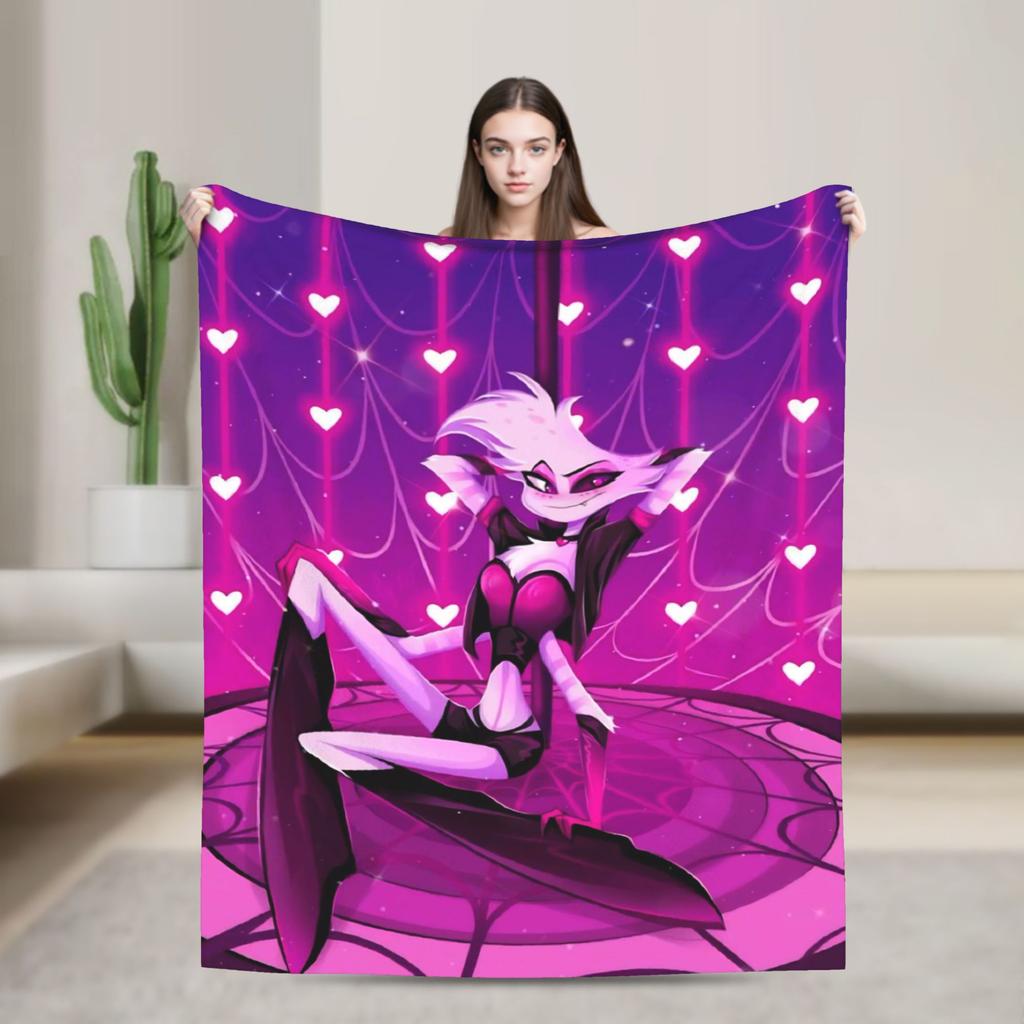 Cartoon H-Hazbin HotelS Flannel Blanket Winter  Warm Soft Bedding Throws for Child Home Decor Funny Bedspread Sofa Bed Cover