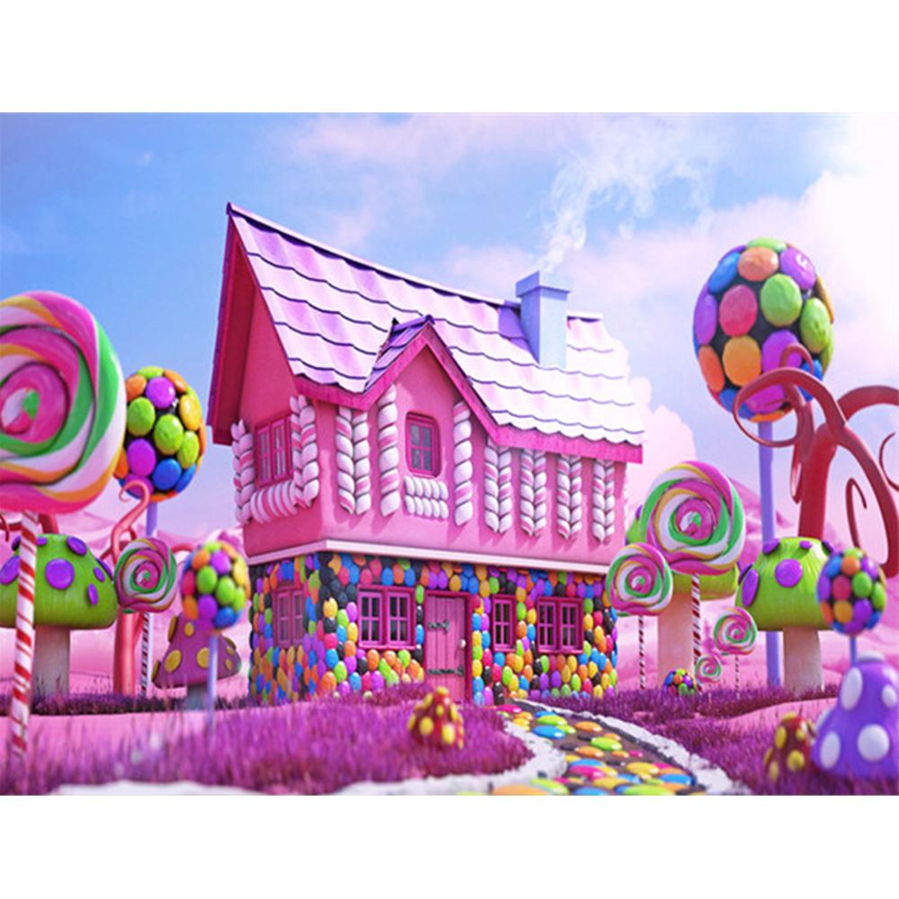 Full Square Diamond Painting House Craft Kit Sale 5D Diamond Embroidery Landscape Shop Art Rhinestone Decor For Home