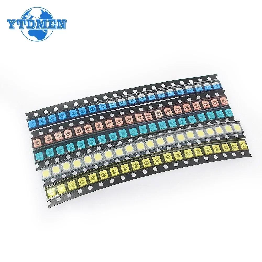 100PCS 1210 LED Ultra Bright SMD Light Emitting Diode Kit 5 Colors Miniature LED Blue Red White Yellow Green