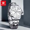 OLEVS Brand Watch Fashionable Three-Dimensional Dial Dual Calendar Quartz Watch Waterproof Men's Watch 5609