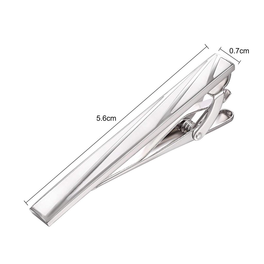Yoursfs Tie Clip for Formal Simple Suitable for Business and Everyday Suit Accessory Occasions, Silver, Men's, & Stylish, Work,