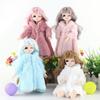 Multicolor 1 Set Long Sleeve Soft Fur Coat Tops Dress Winter Warm Casual Wear Accessories Clothes for Barbie Doll Kids Toy