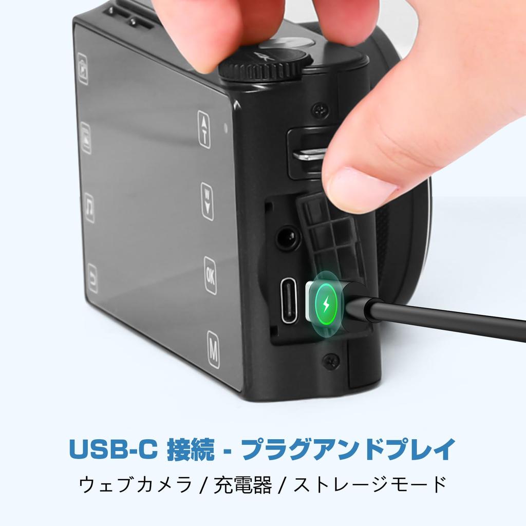 4K Digital Camera, 64MP Mini Camera, 3.0-inch Touchscreen, USB-C InputOutput, Compact, Lightweight, Rechargeable, Autofocus, 18x Zoom,