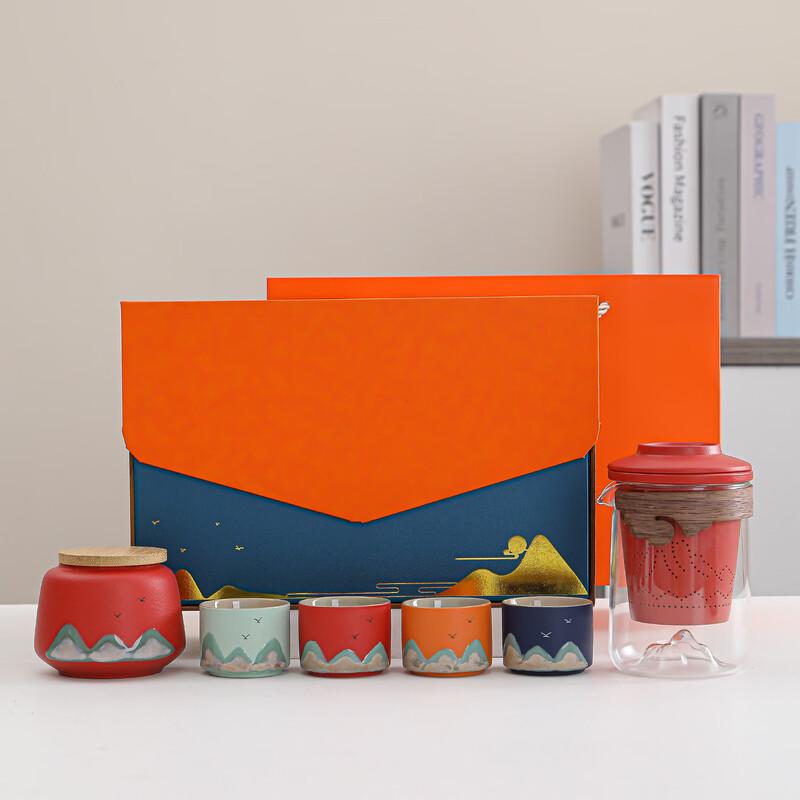 Guochao Portable Ceramic Tea Set