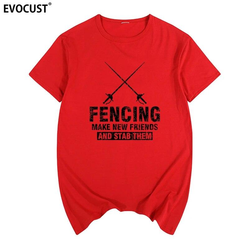 Fechten neue Freunde T-Shirt Baumwolle Unisex T-Shirt Neues TEE T-SHIRT Damen