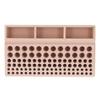 3 Slots Leather Tool Holder 98 Holes Leathercraft Storage Organizer Wooden Tool Rack  For DIY