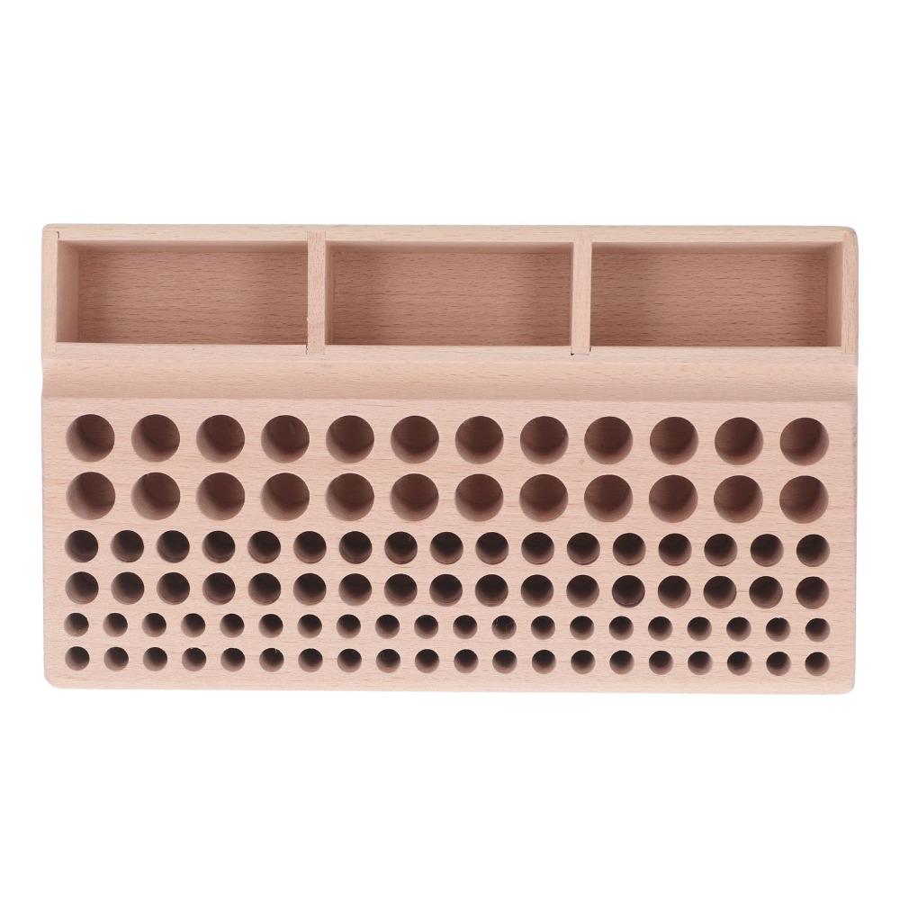 3 Slots Leather Tool Holder 98 Holes Leathercraft Storage Organizer Wooden Tool Rack For DIY