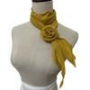 Eleganter langer Satin-Schal mit Rosenblumenmuster, weiches Chiffon-Halstuch in reiner Farbe, Kragendekoration, Chiffon-Schals