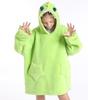 Autumn and Winter Sports and Leisure Warm TV Blanket Senior Children's Plush Comfortable Soft Bathrobe Warm Fluffy Robe