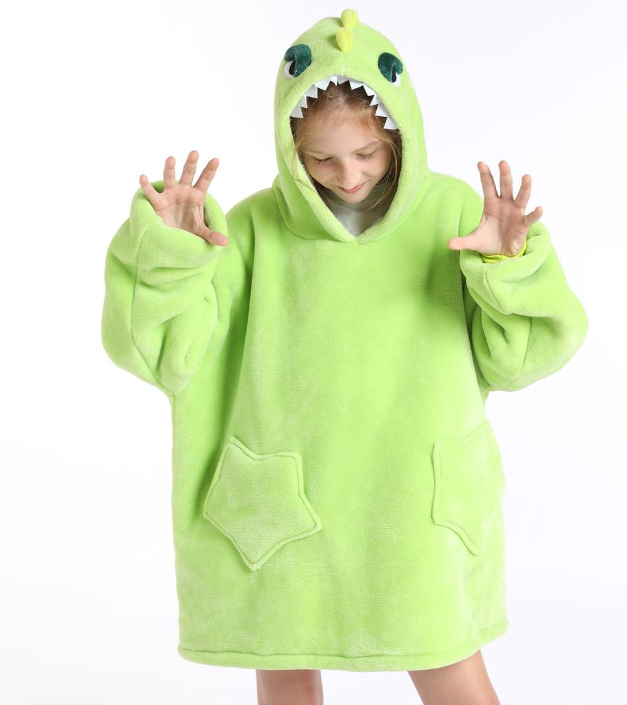 Autumn and Winter Sports and Leisure Warm TV Blanket Senior Children's Plush Comfortable Soft Bathrobe Warm Fluffy Robe