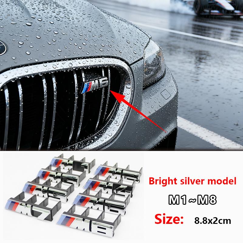 3D Auto Voorgrille Badge Embleem Gesp Voor BMW M Logo M1 M2 M3 M4 M5 M6 F39 F10 F30 G11 F48 G07 G86 G80 G60 E60 E46 G01 E84 E83