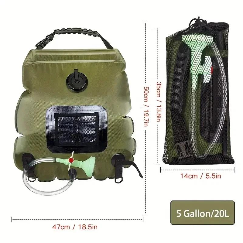 1PC 20L Shower Bag Outdoor Bathing Bag Bath Toilet Water Bag Camping Camping Equipment Hiking Accessories Camping Gear