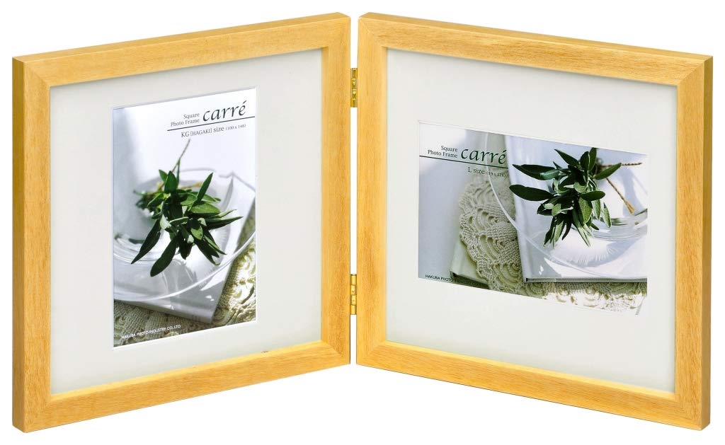 HAKUBA Wooden Photo L 2 Natural Features shatterproof PET Suitable for both portrait and landscape Frame, Square, Carre, Size, Panels, FSQCR-NTL2.