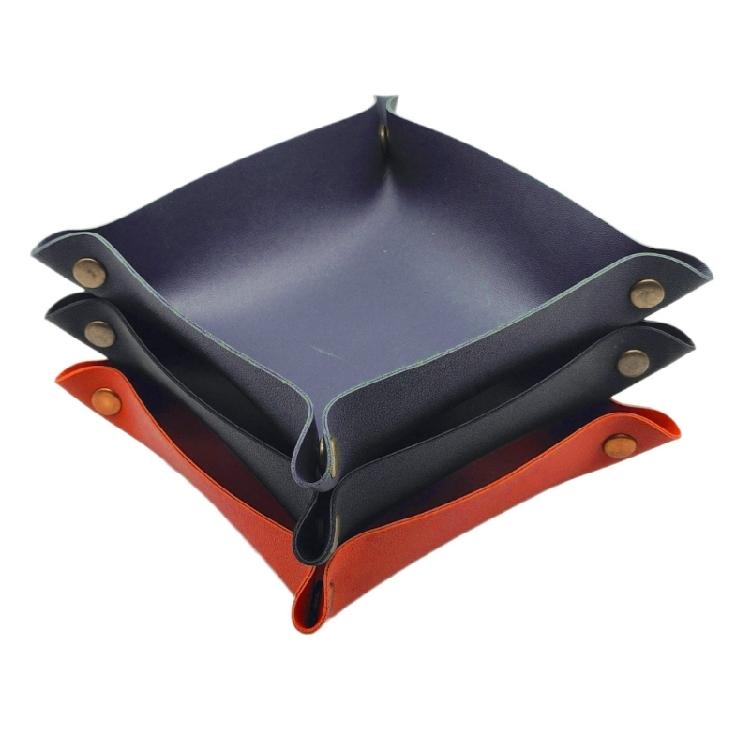 Kompakter und praktischer Aufbewahrungsbox-Behälter aus PU-Leder für Schmuck und Kosmetik