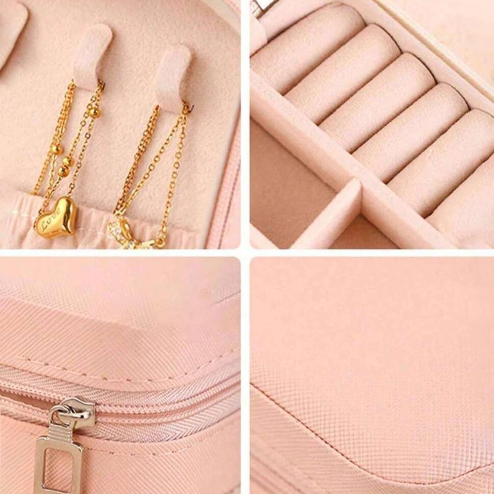 Portable Jewelry Box, Jewelry Display & Storage Case For Rings, Earrings, Necklaces, Pendants, Gift For Women, Girlfriend