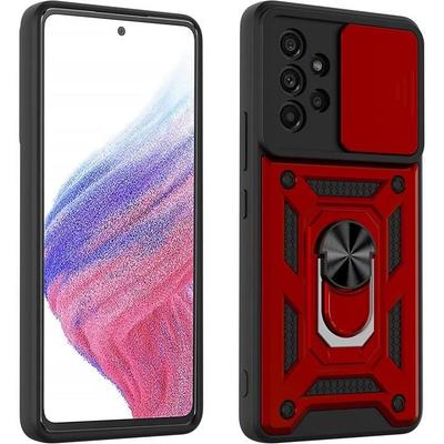Protective Case - PROSHOP - for Samsung A53 5G - Red - Shockproof - Army Style - Camera Cover