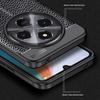 For Xiaomi Poco C75 4G/Redmi 14R 5G/14C 4G Case Litchi Texture TPU Flexible Phone Cover,Black