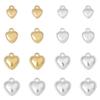 8-19mm Gold/Rhodium Plated CCB Heart Charm Pendant for Necklace Bracelet Earring DIY Jewelry Making