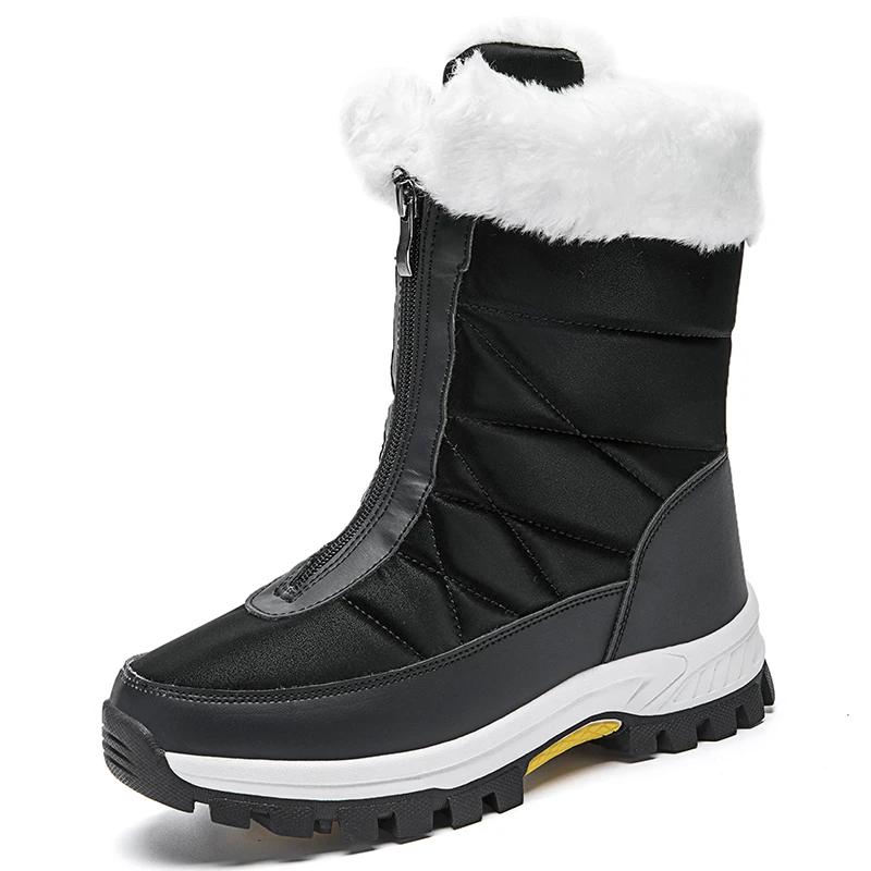 Fashion 2025 New Style Casual Women's Boots Plus Size Cotton Shoes Fleece-Lined And Thickened Warm Snow Boots Northern Cotton Boots