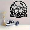 1pc Art Deco Turtle Metal Wall Decor Beach Welcome Sign Matte Coated Easy Install