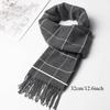 Winter Men Scarf Keep Warm Cashmere Scarves Casual Pashmina Neckerchief Tassel Business Shawl Wrap