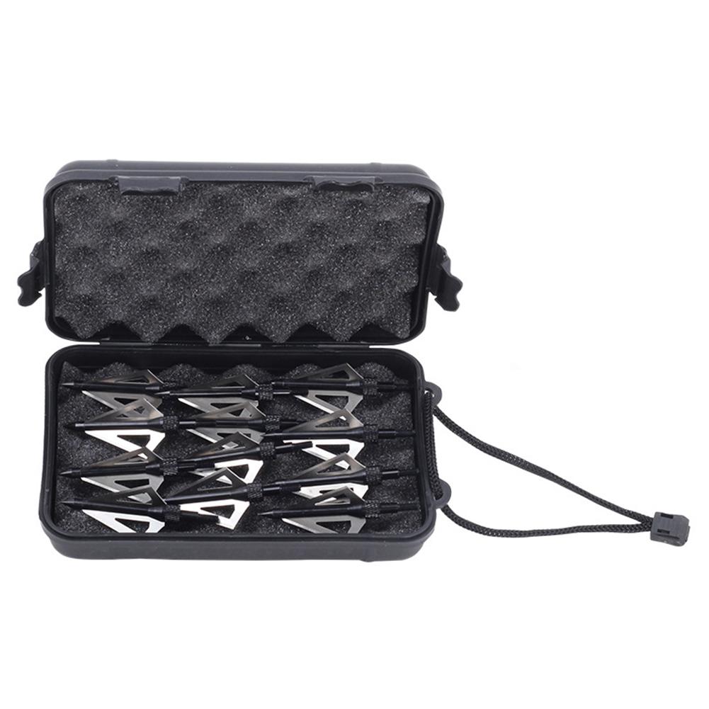 12pcs Outdoor Arrowhead With Storage Box Composite Recurved Glass Fiber Pure Carbon Mixed Carbon Archery Arrow Tips