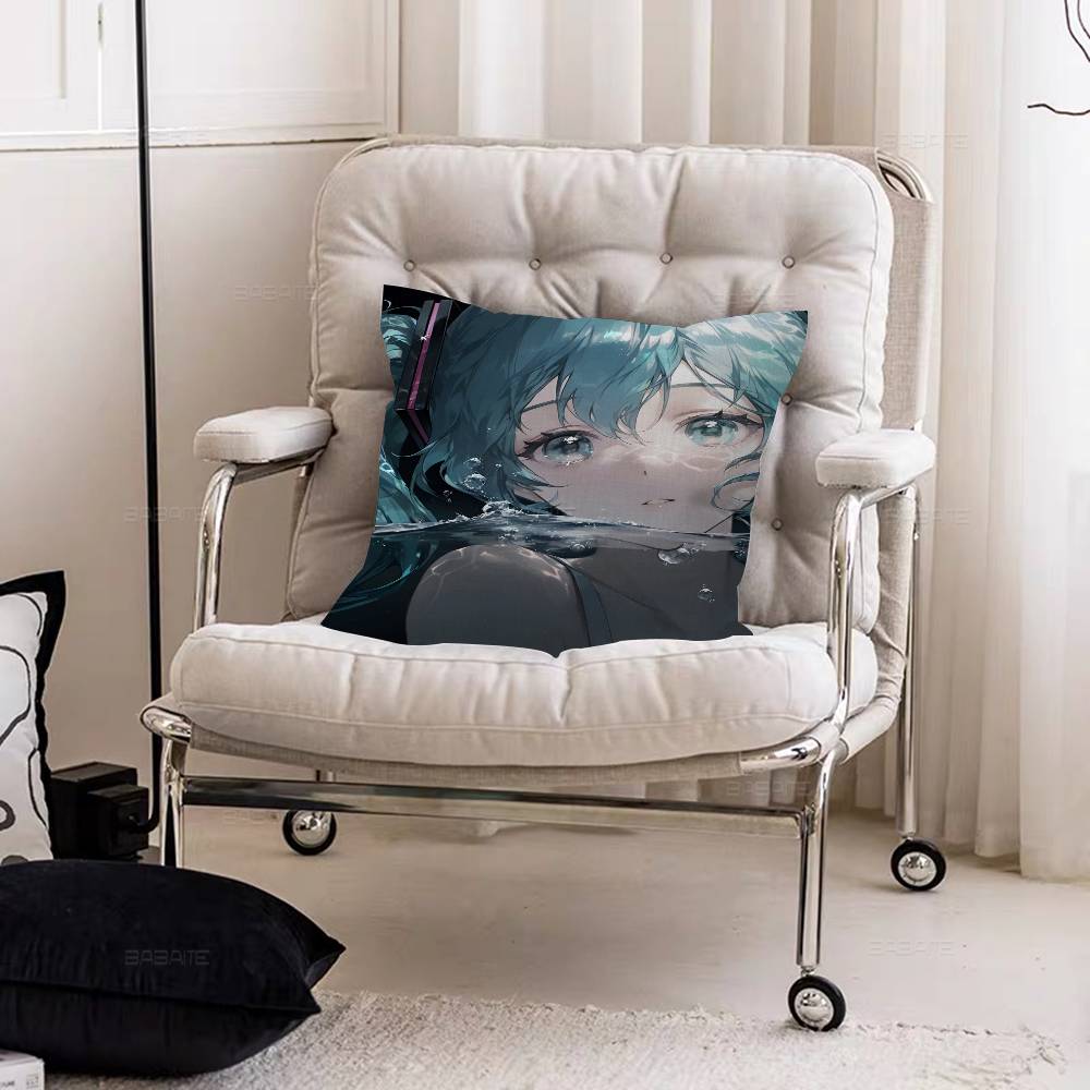 H-Hatsunes M-Miku Pillow Gift Home Office Decoration Bedroom Sofa Car Cushion Cover case 45x45