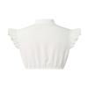 Women Short Sleeve Cropped Blouse with Ruffle Sleeves V Neck Button Front Bavarian Style Shirt for Festivals and Events