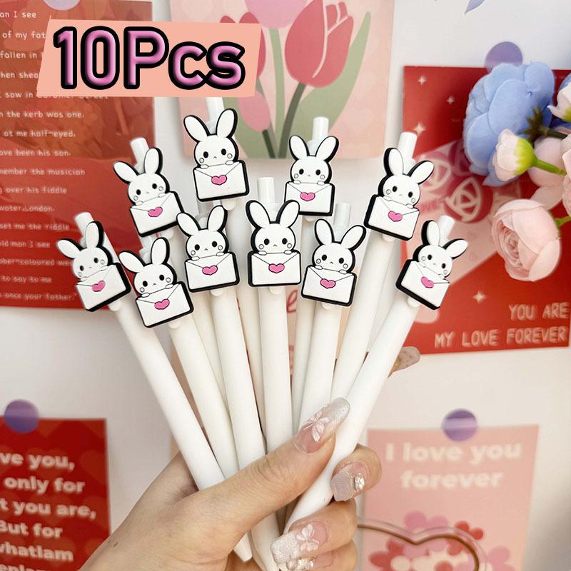 

10Pcs Rabbit Patch Pen, Creative Gift Pen Writing Ballpoint Pen, Random Style Student Writing Gift Pen Office Signature Pen 10Pcs