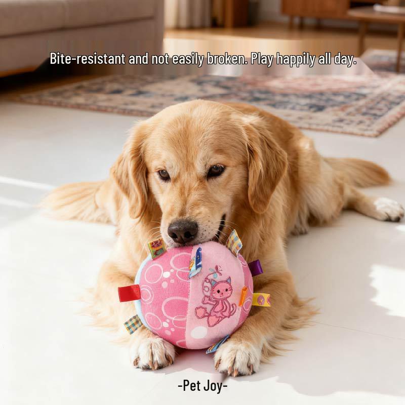 Sound-Making Bite-Resistant Plush Ball: Self-Entertaining Toy for Dogs