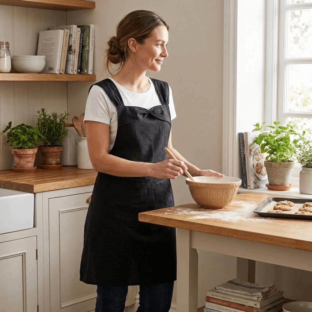 Stain-resistant Waterproof Apron Small Fresh Cooking Apron Workwear Cleaning Apron Cafe