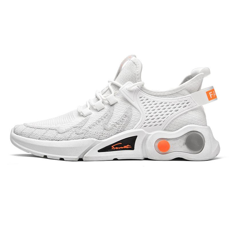 Jesienne nowe buty dla par, latające, tkane, siateczkowe, oddychające, koreańskie, wygodne, do biegania, sportowe, męskie i damskie