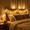 10/20 LED EID Mubarak String Lights Battery Operated Iron Art LED Oil Lamp Colorful Lighting Ramadan String Light