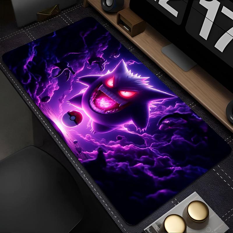Rubber PC Mousepad Pokemon Gengar Gamer Gaming Lock Edge Mouse Pad Esports Players Desk Keyboard Mat Office Computer Laptop Mat