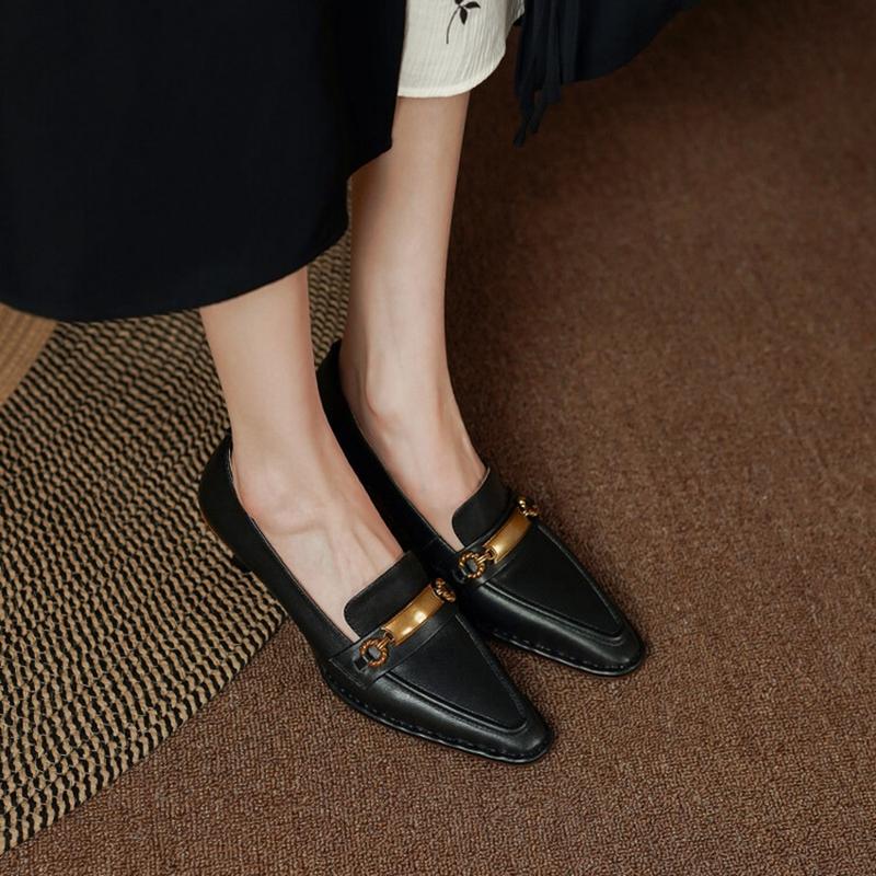 Fashion NEW Spring Women Shoes Pointed Toe Thin Heel Women Pumps Genuine Leather High Heel Retro Women's Stiletto Heels Zapatos De Mujer