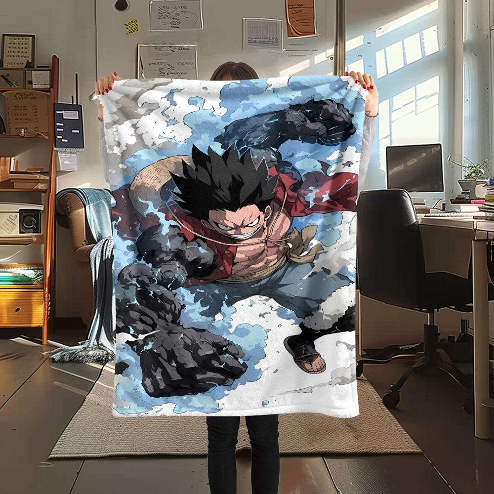 Coperta in Flanella con Stampa Personaggio One Piece, Alta qualità Confortevole per Tutte le Stagioni, Arredamento per la Casa, Calore e Comfort, Perfetta per Regali di Natale