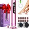 Foot Nail File Cordless, 2 In 1 Wireless  Electric Foot Callus Remover, Adjustable 9 Speed Rechargeable Pedicure