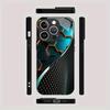 Fashionable honeycomb line splicing pattern tempered glass phone case suitable for iPhone 17 16 15 14 13 12 11 Pro/Max/Plus