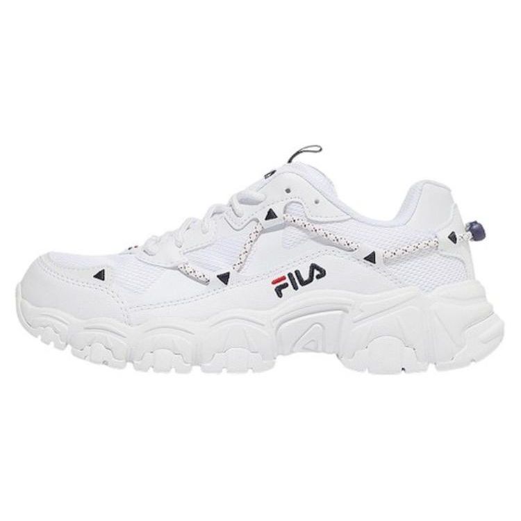 FILA Fluid Fabric Synthetic Leather Sports Shock Absorbing Wear Resistant Breathable Lightweight Low Top Casual Shoes 1JM01248D_100 35