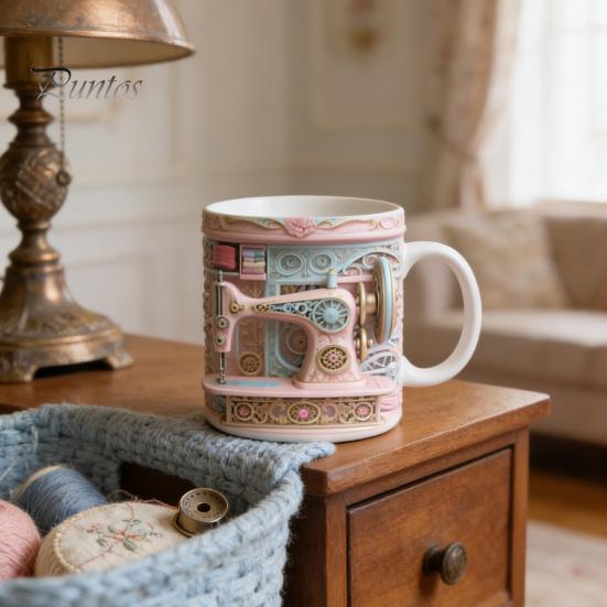 Personalized Accent Mug Crochet Ceramic Coffee Cup Yarn Hooks And Tools Design Knitting Mom Gift for Crocheting Moms Grandma Wife Daughter