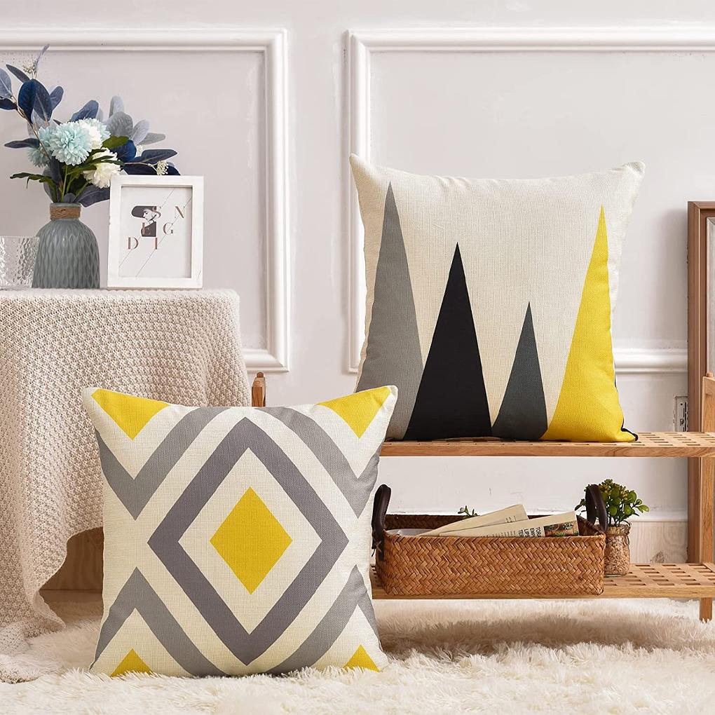 No Fading And No Fraying Geometric Pattern Cushion Cover Decoration Choice Home Decor Cushion Pillow