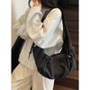 Canvas tas voor dames, grote capaciteit 2026 nieuwe zomer veelzijdig, niche design, enkele schouder crossbody tas, geplooide dumpling tas