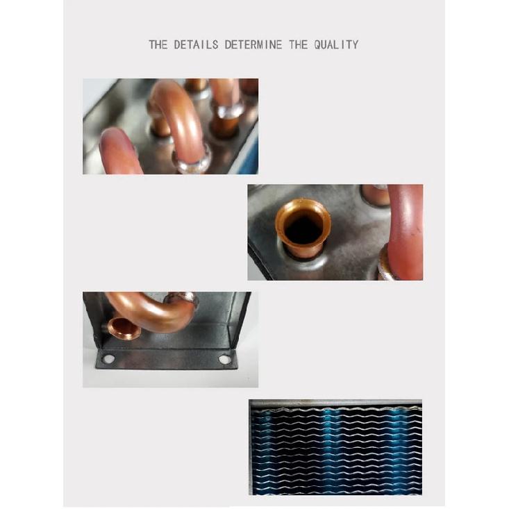 385*65*160mm Power Supply Small Shell Double Tuyere Condenser Radiator Aluminum Fin And Copper Tube Heat Exchanger